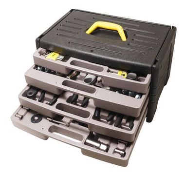 Набор инструментов 135 пр. 1/4''3/8''(6гр.)(8-19мм),в кейсе с выдвижными полками WMC TOOLS WMC-30135