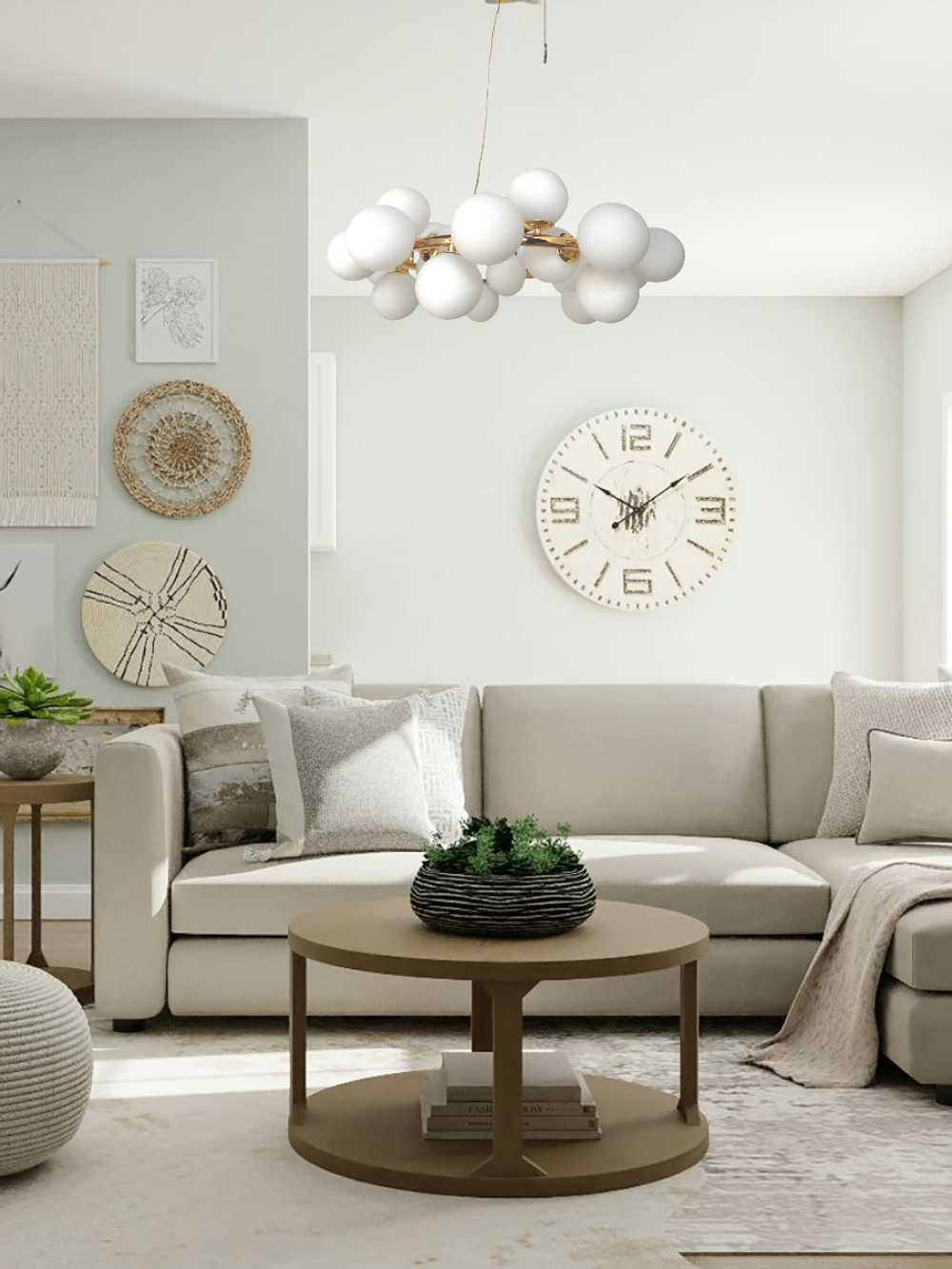 Люстра подвесная Lanbos, 25 LED ламп G9, 175 Вт, до 30 кв м, золотая