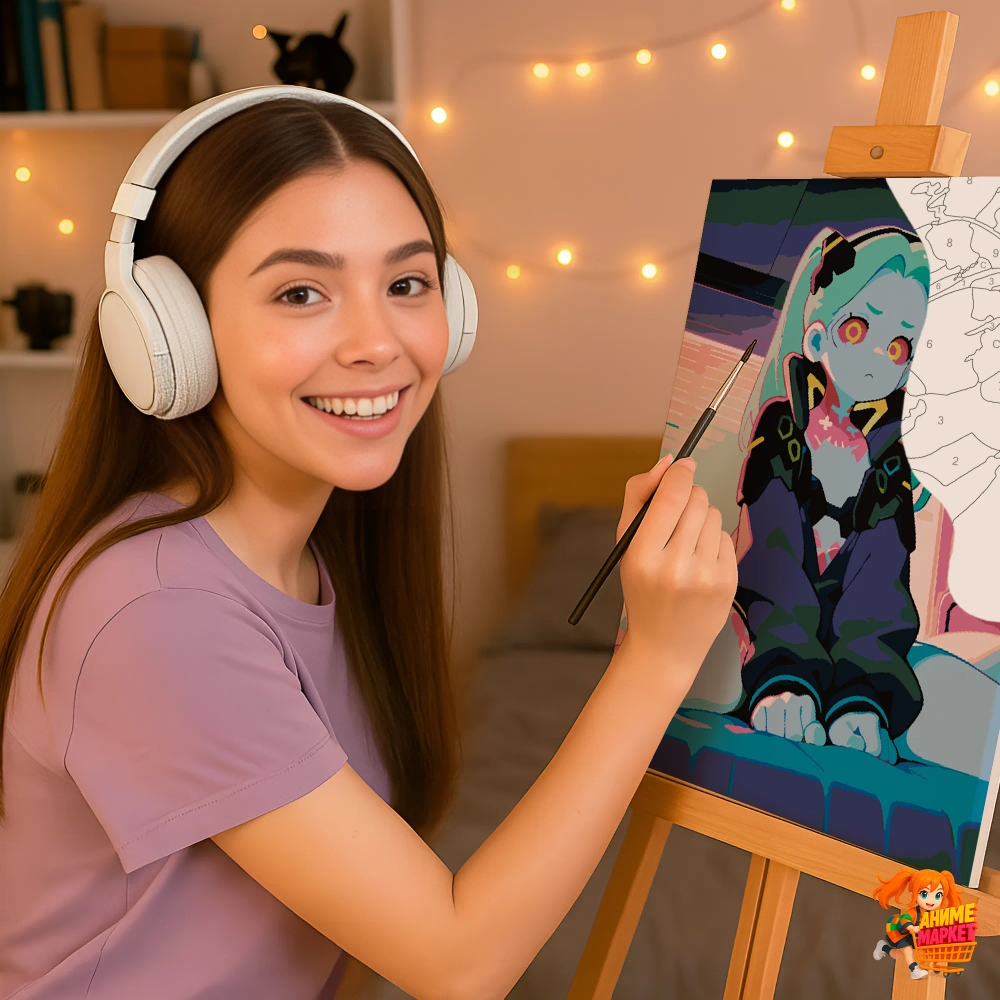 Картина по номерам Cyberpunk: Edgerunners Ребекка