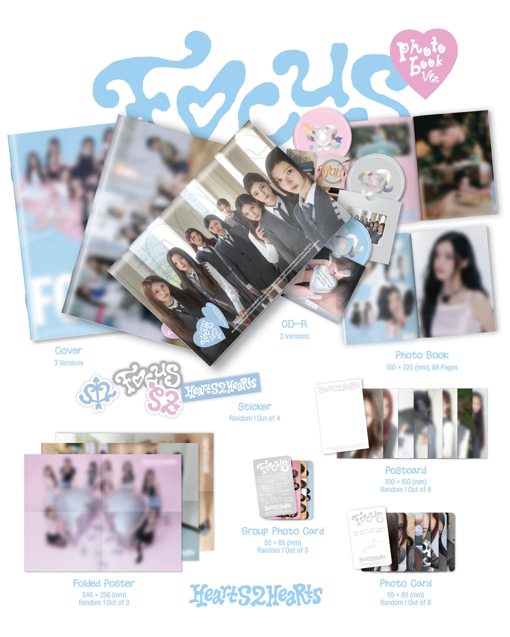 Альбом Hearts2Hearts - FOCUS (Photobook Ver.)