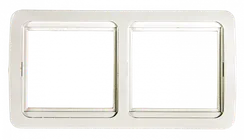 Рамка двойная горизонтальная CLASSICO белая 2302H IN HOME