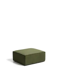 Пуф Blok из зеленого вельвета, 90x104 см