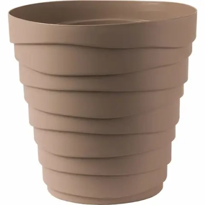 Кашпо для цветов пластиковое 3,5л d-19,7см «Бархан» Фраппе