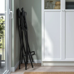 Барный стул со спинкой, складной - IKEA FRANKLIN/ФРАНКЛИН ИКЕА , черный, 95x50x44 см