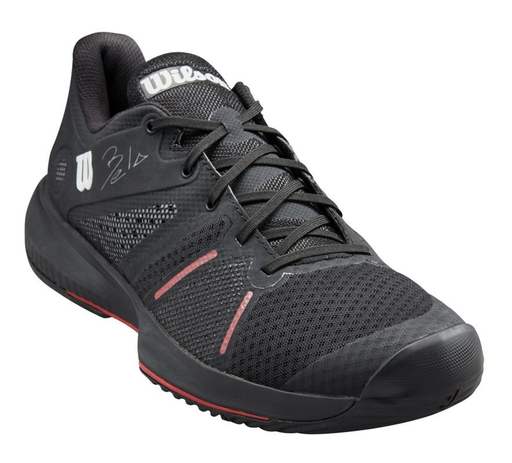 Мужские кроссовки для Падел Wilson Bela Pro - black/ebony/poppy red
