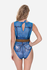 Купальник без рукава "Джинс" (Jeans)