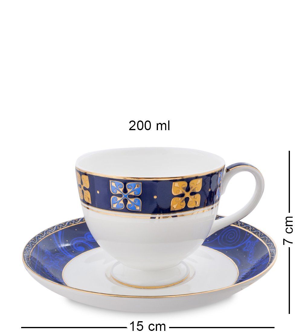 Pavone JK-194 Чайный сервиз 22 пр. на 6 перс. «Золотой Палермо» (Gold Palermo  )