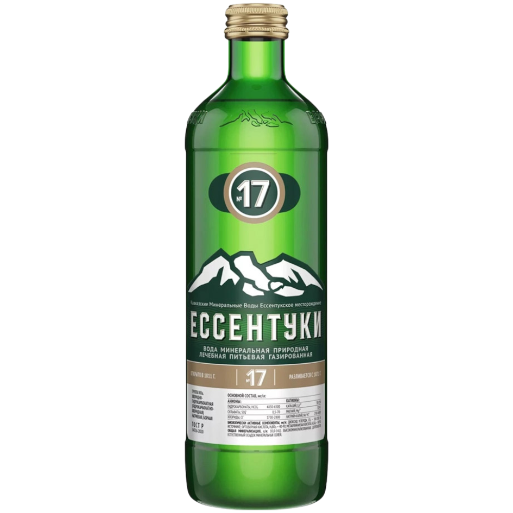 Вода Ессентуки №17 газированная, Glass 0,45 л.