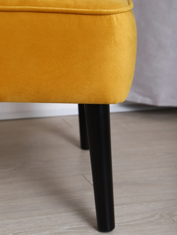 Кресло "Donatello" антивандальный велюр горчичный/венге