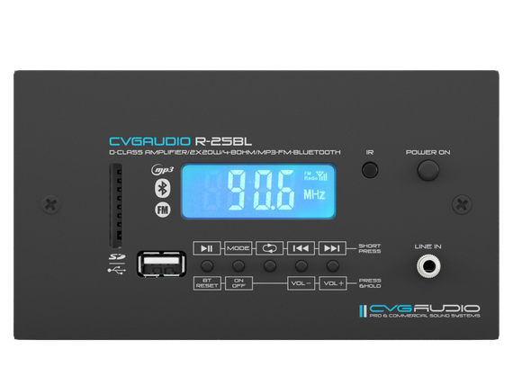 CVGAUDIO R-25BL настенный низкоомный (low-impednce) двухканальный (stereo) микшер-усилитель