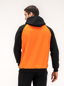 Костюм мужской спортивный теплый. Оранжевый/черный