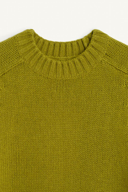 ZARA ТРИКОТАЖНЫЙ СВИТЕР, ОЛИВКОВО-ЗЕЛЕНЫЙ