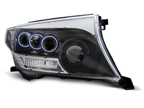 Передние фары Toyota Land Cruiser 200 black chrome