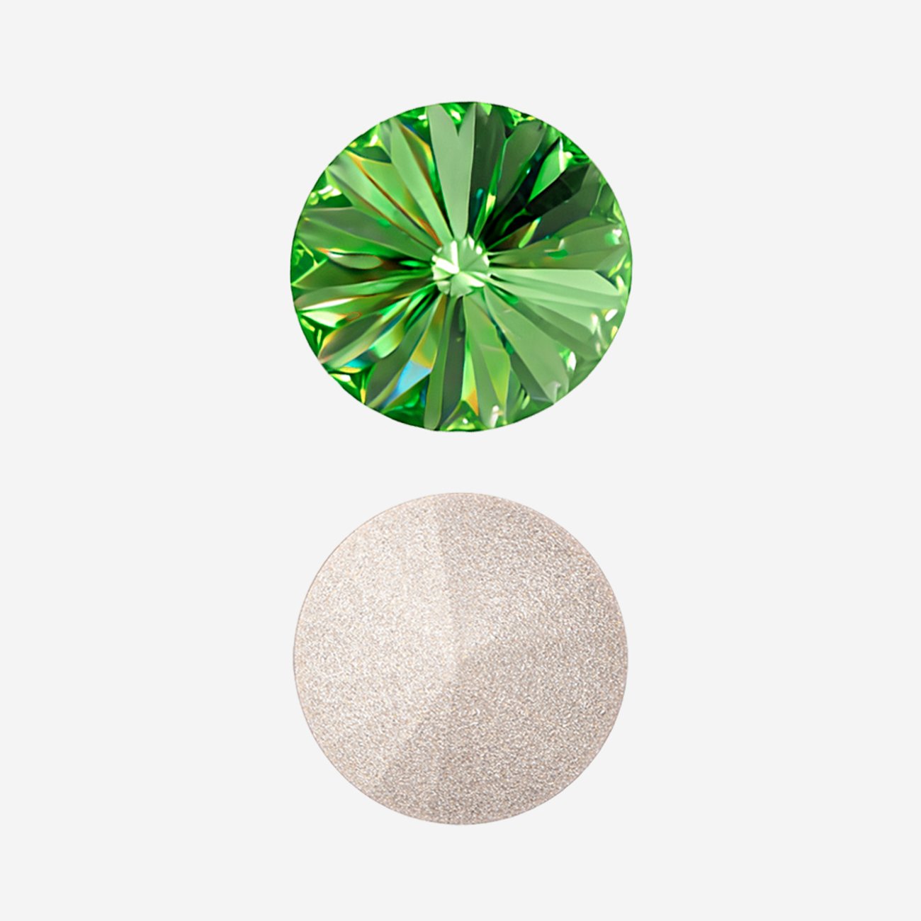 Кристалл Риволи (Rivoli), оттенок "Перидот"/"Peridot", 12мм