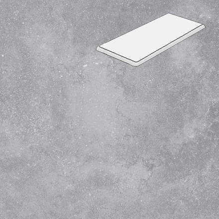 Угловая ступень с фаской Lifebrick Limestone Blue 600x330x20