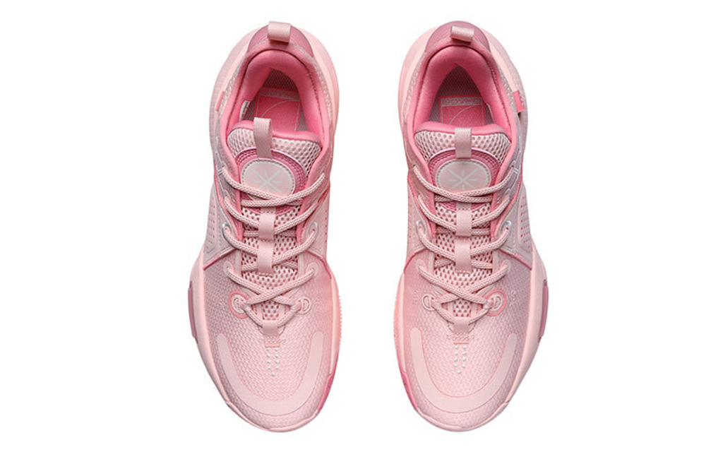 LiNing All City of Li Ning 9 V1.5 Shock Absorbing Anti-Slip Wrap Support Low Help Basketball Shoes Salt Pink