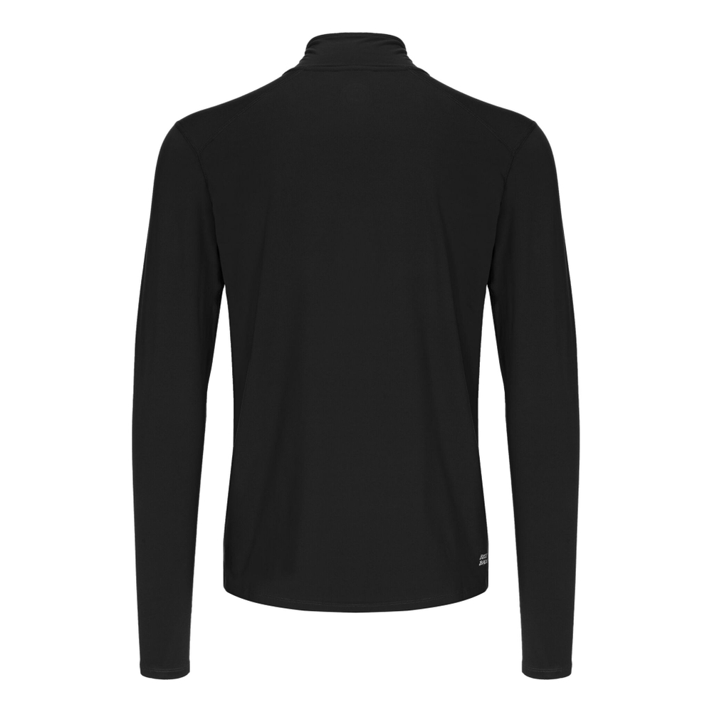 Мужское теннисное поло BIDI BADU Zac Tech Half Zip Long Sleeve Men - Black, White