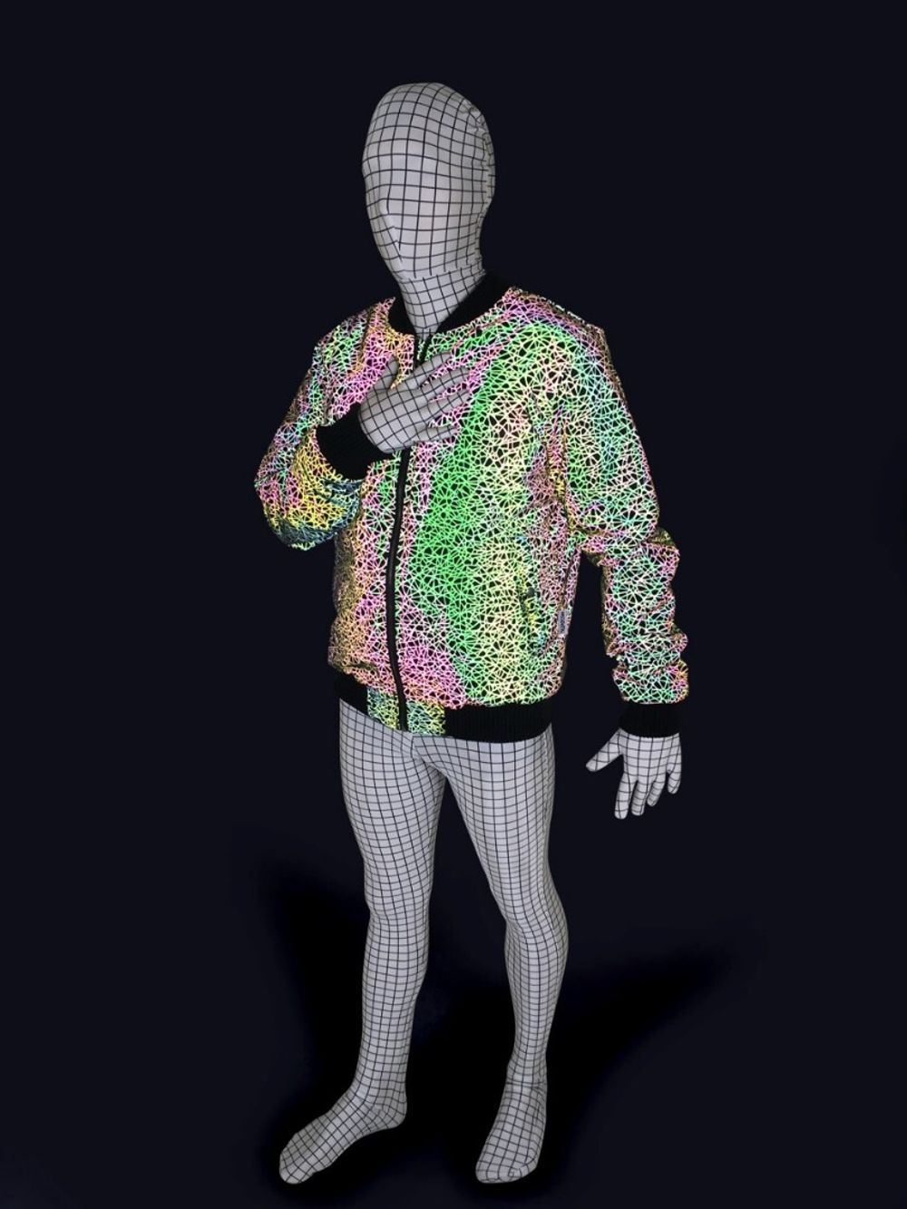 Бомбер Гидроплан "Rainbow Spider Reflective" Светоотражающий Утепленный