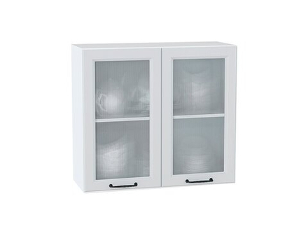 Шкаф верхний с 2-мя остекленными дверцами Ницца