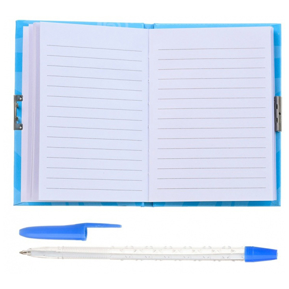 Блокнот детский Basir на замке, с ручкой, формат А6, серия "Тигры", переплет 7БЦ, 15*11 см, 48 листов, ассорти