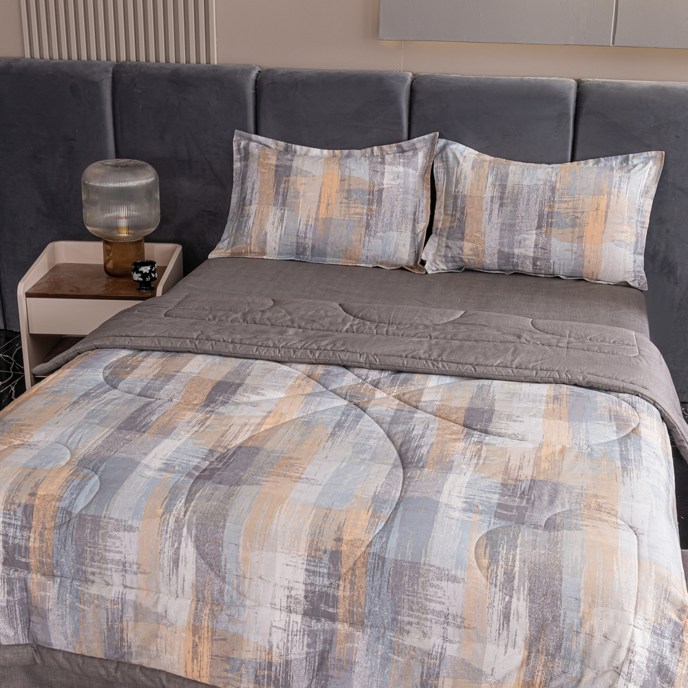 Комплект постельного белья Сатин с Одеялом 100% хлопок 160x80 на резинке OBR154