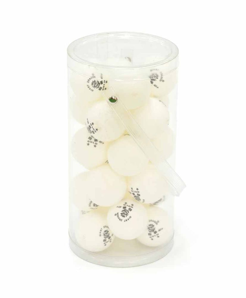 Мячи Dragon Training Gold 2* New (24 шт, бел.) в тубусе