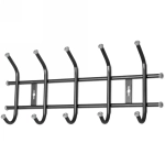 Вешалка настенная 48,5*21,5*8,5м (5 крючков) черный ВНТ5/Ч