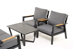 "Орхидея" лаунж-зона 4-местная из алюминия, цвет темно-серый