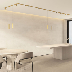 DK5740-SB Светильник для трека SHINE SPOT со светодиодом, D35*H70, 48V DC, 6W, RA?90, 3000K, IP20, сатинированная латунь, алюминий