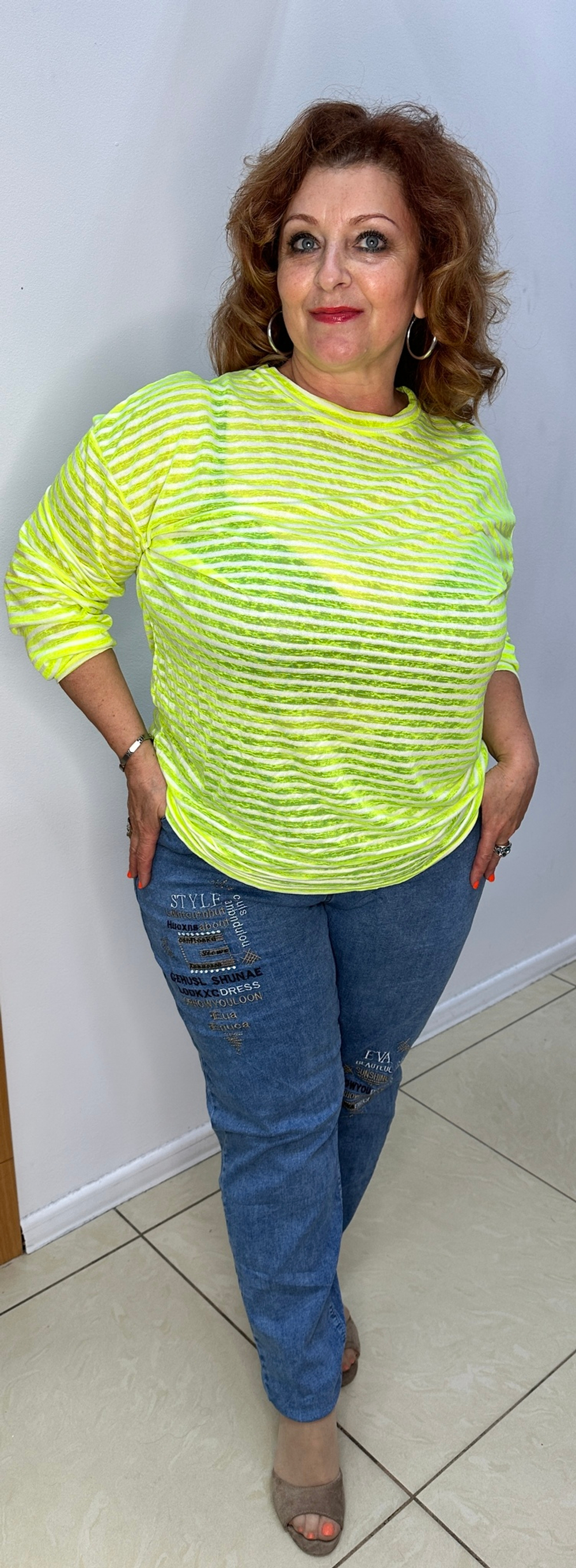 Блузон-туника в полоску