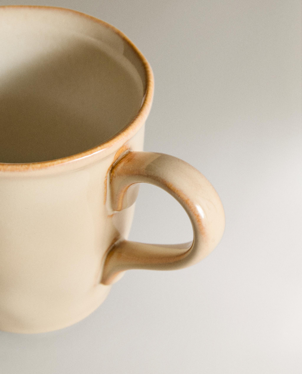 Zara Home чашка из каменной керамики, цвет кремовый, 12 см