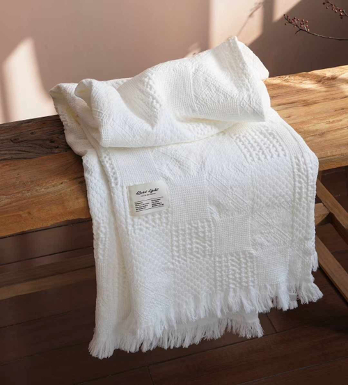 Хлопковое покрывало 200х230 | белый