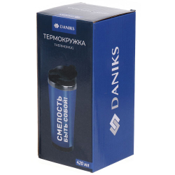 Термокружка пластик, 0.42 л, Daniks, Мужской стиль 2, FD-06-10