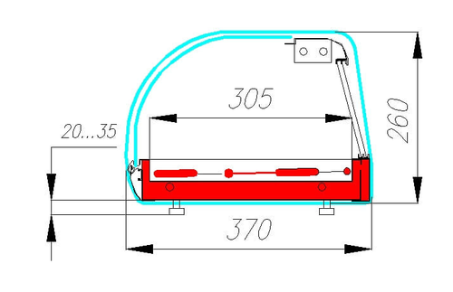 Тепловая витрина Carboma ВT-1,5 BAR (A37 SH 1,5-1)