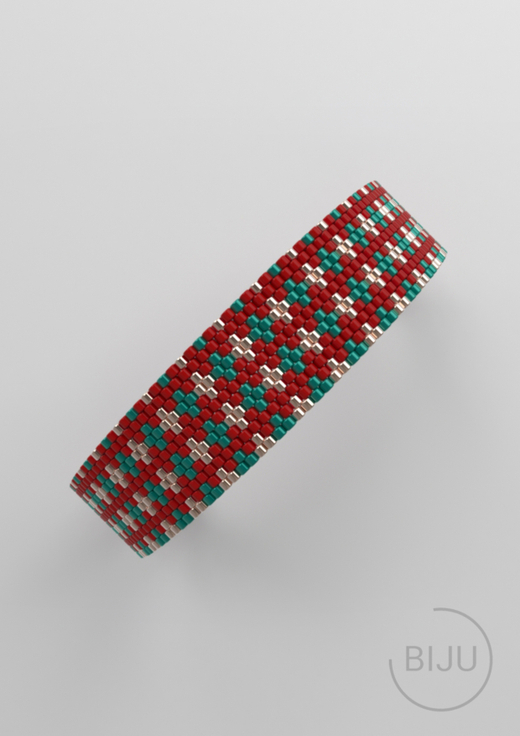 Схема PEYOTE, Схема браслета мозаичное плетение, узор из Miyuki Delica 11/0, файл PDF, №450