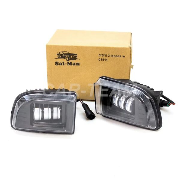 Противотуманные фары (ПТФ) линзованные "Sal-Man" на Chevrolet Lacetti (арт. 01511) (3 диода LED 50W)
