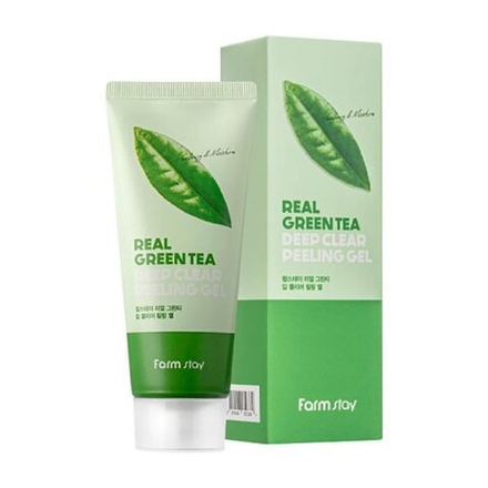 FarmStay 100мл. Real Green Tea Deep Clear Peeling Gel Пилинг-гель "Зеленый чай"