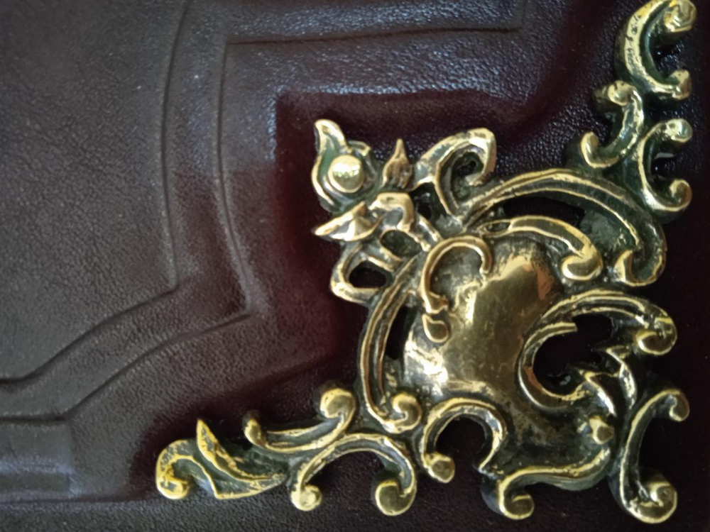 Сабанеев Л.П. "Книга охотника" Книга подарочная в кожаном переплете с бронзовыми накладками