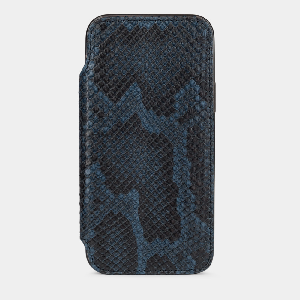 Чехол кожаный Benoit для iPhone 12 Pro Max синего цвета