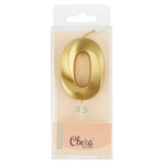 Свеча Цифра, Грани, Золото, Металлик