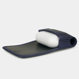 Чехол для наушников AirPods Pro 2,3 из кожи теленка, цвета индиго