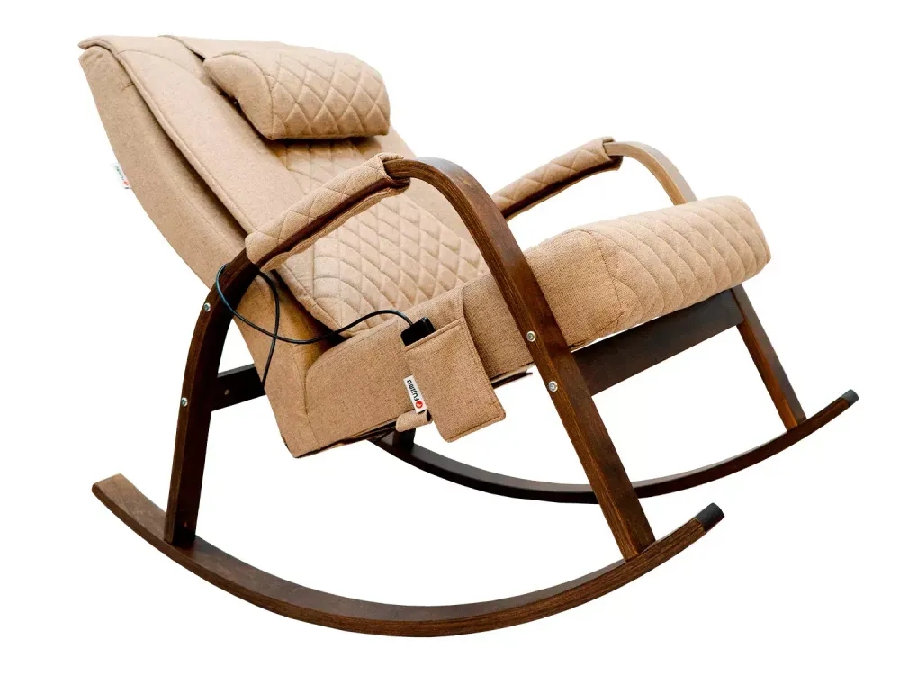 Массажное кресло качалка FUJIMO CAROLINE F2001 TCF белый,шоколад,серый