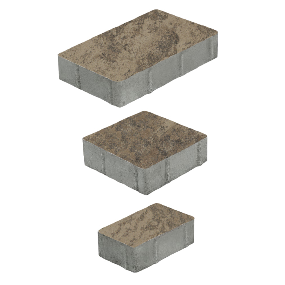 Тротуарная плитка СТАРЫЙ ГОРОД - Листопад гладкий Старый замок, комплект из 3 видов плит