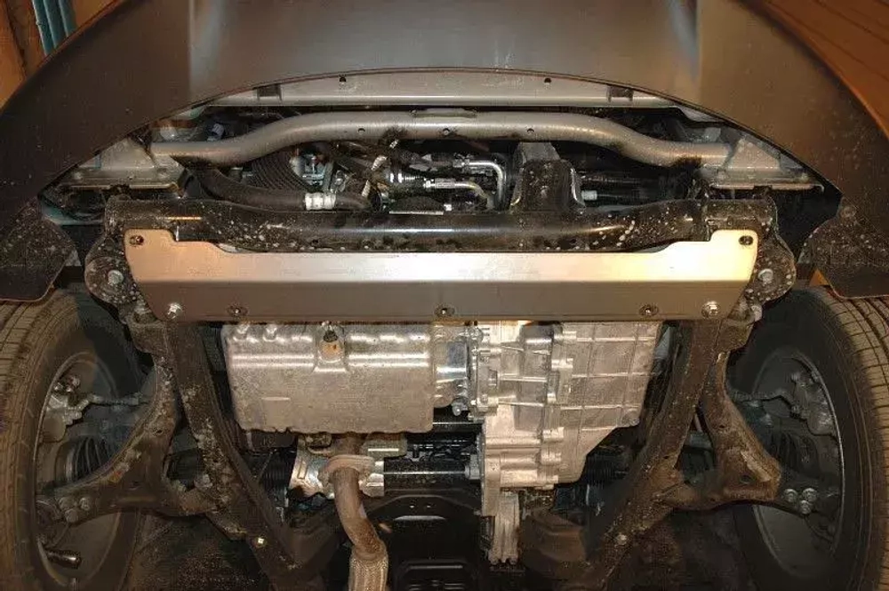 Защита картера двигателя, КПП (2,5 мм, сталь) для SsangYong Actyon New (Korando) 2011-2019 (V = 2.0d AT/MT) Sheriff.29.2042