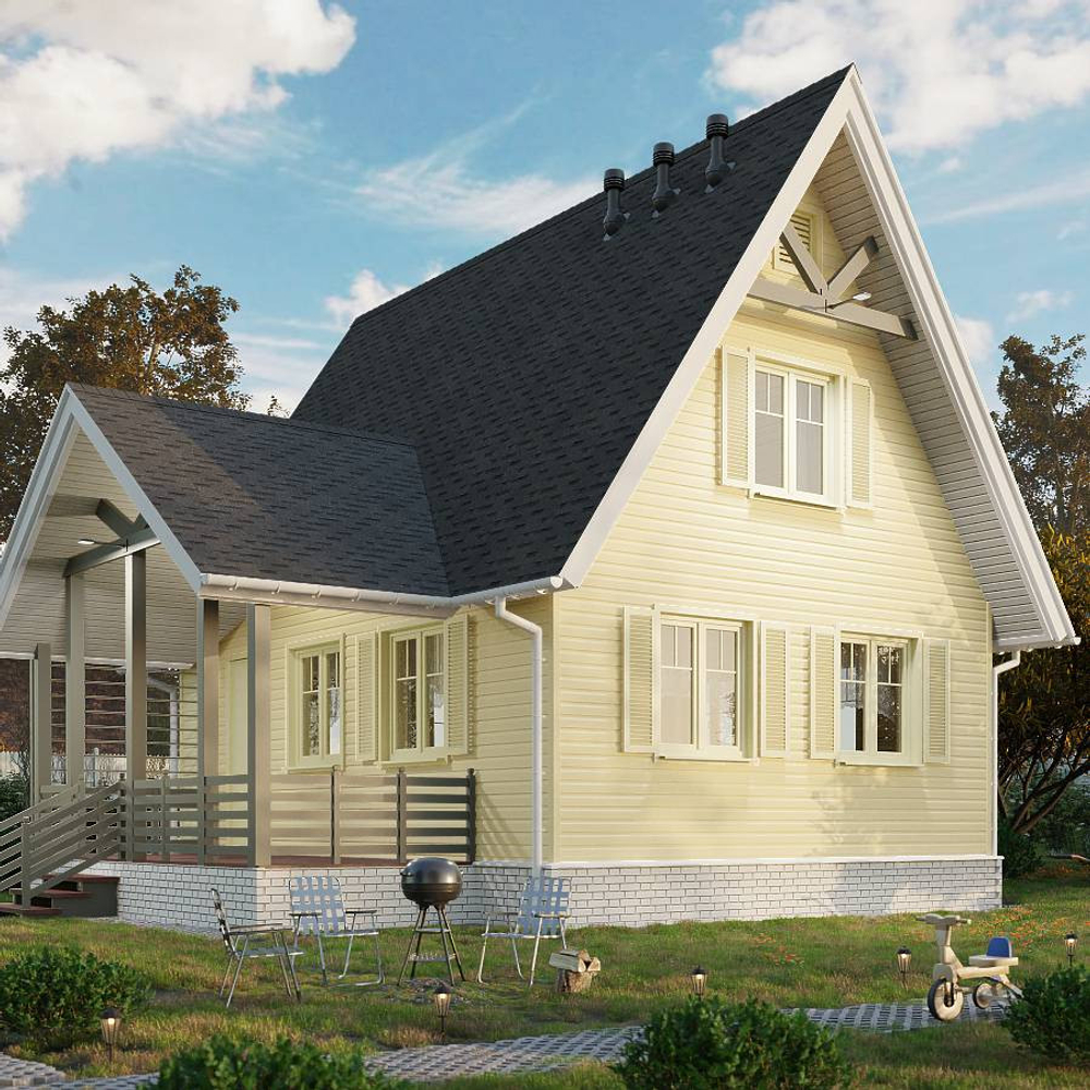 Сайдинг Docke Standard Корабельный брус D4.5DL PSSE-1035 Банан 3000 мм