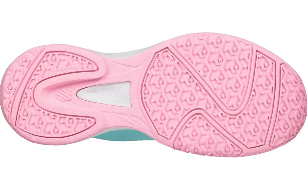 Детские теннисные кроссовки K-Swiss Court Express Omni - aruba blue/soft neon pink/white - Mint Бирюзовый