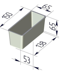 Форма для выпечки хлеба 150х65х65 мм