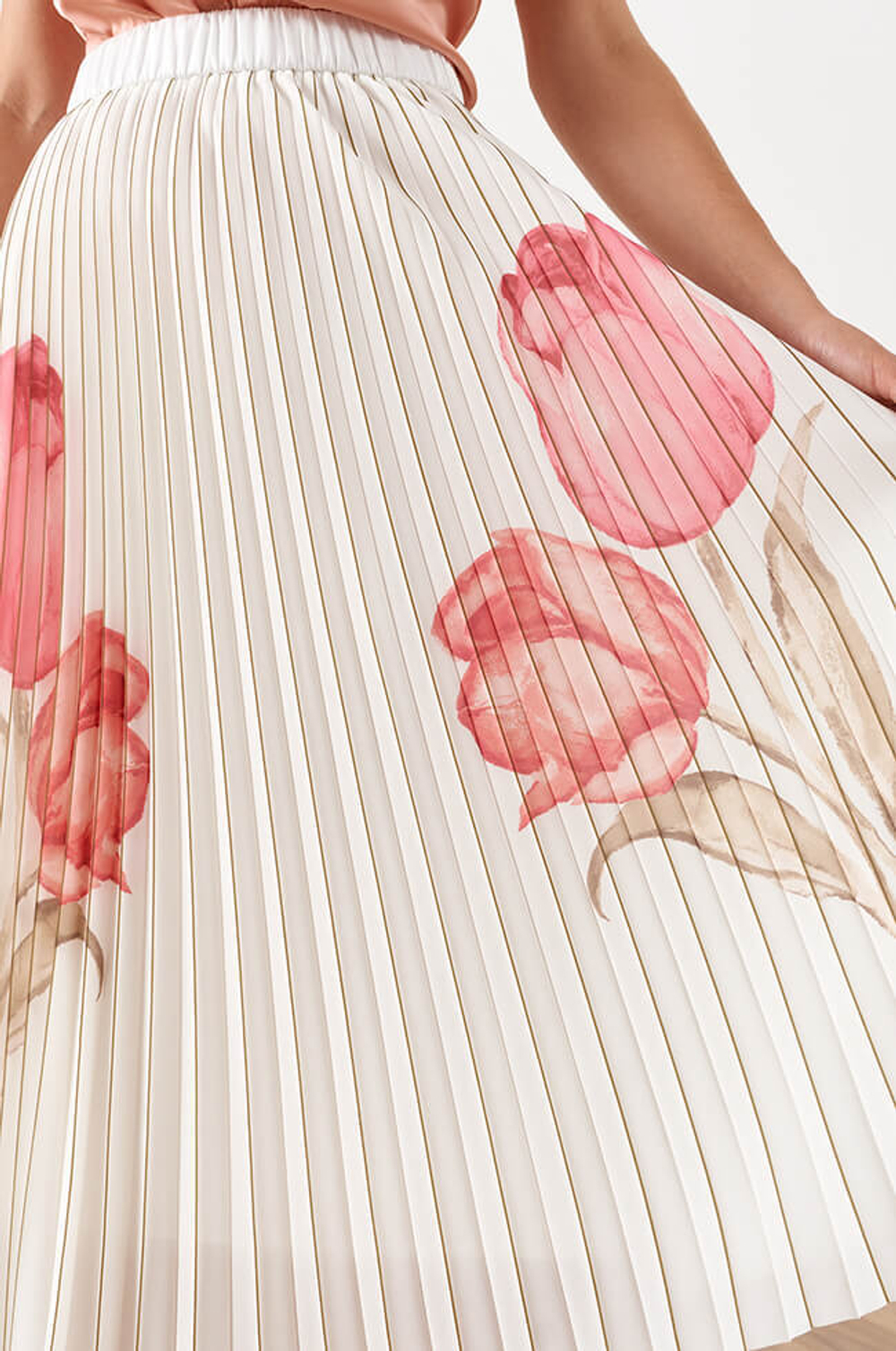 4837 Юбка женская (молочный принт)