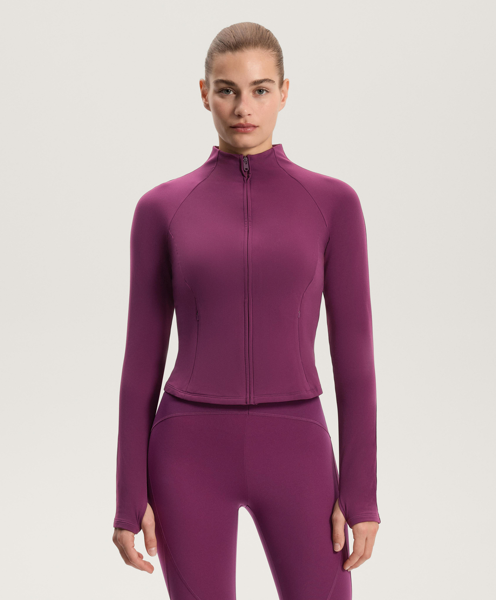 Oysho Легкая и теплая высокотехнологичная куртка, темно-сливовый