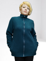 2088 Жакет флисовый ворот стойка на молнии петроль (56)